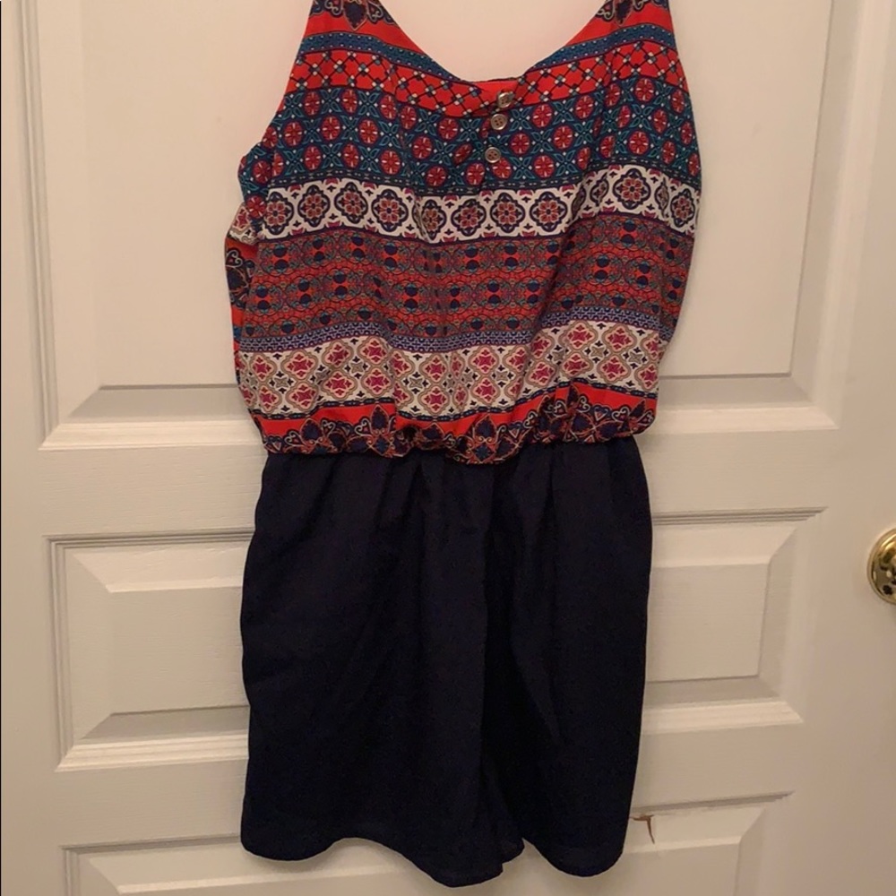 Red & blue women’s romper